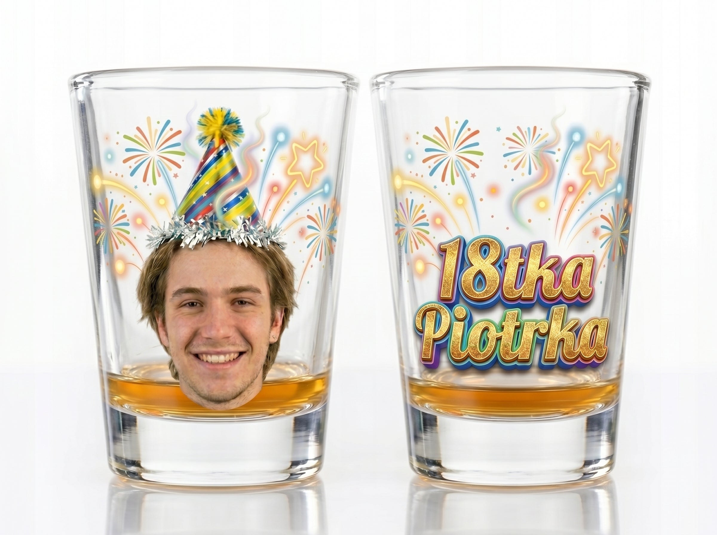 Personalizowany kieliszek do shotów wódki wódkę prezent szot 18 urodziny