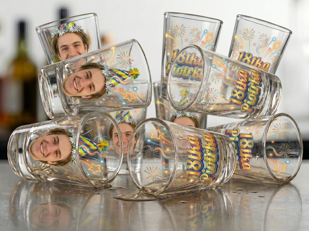 Personalizowany kieliszek do shotów wódki wódkę prezent szot 18 urodziny