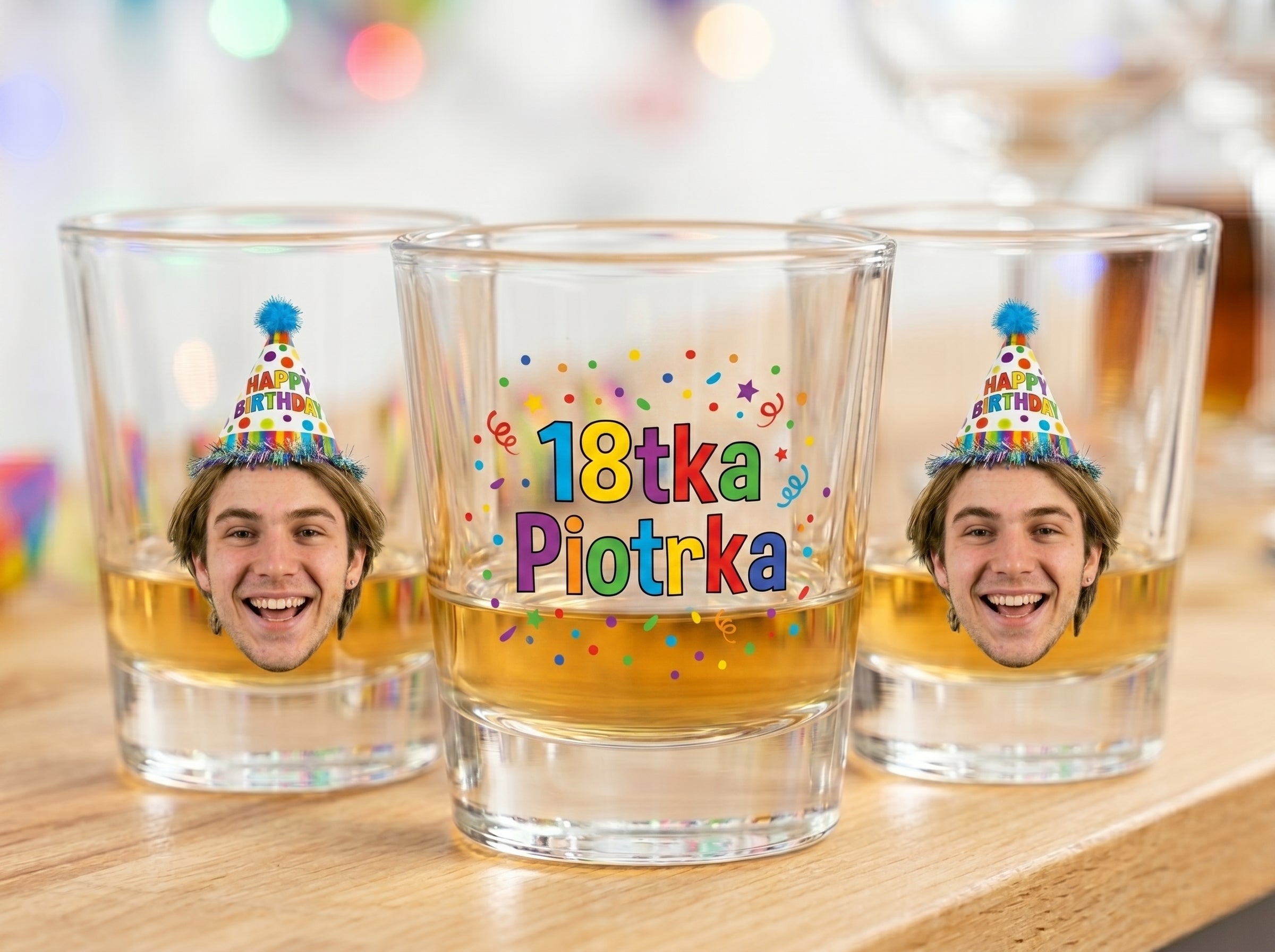 Personalizowany kieliszek do shotów wódki wódkę prezent szot 18 urodziny